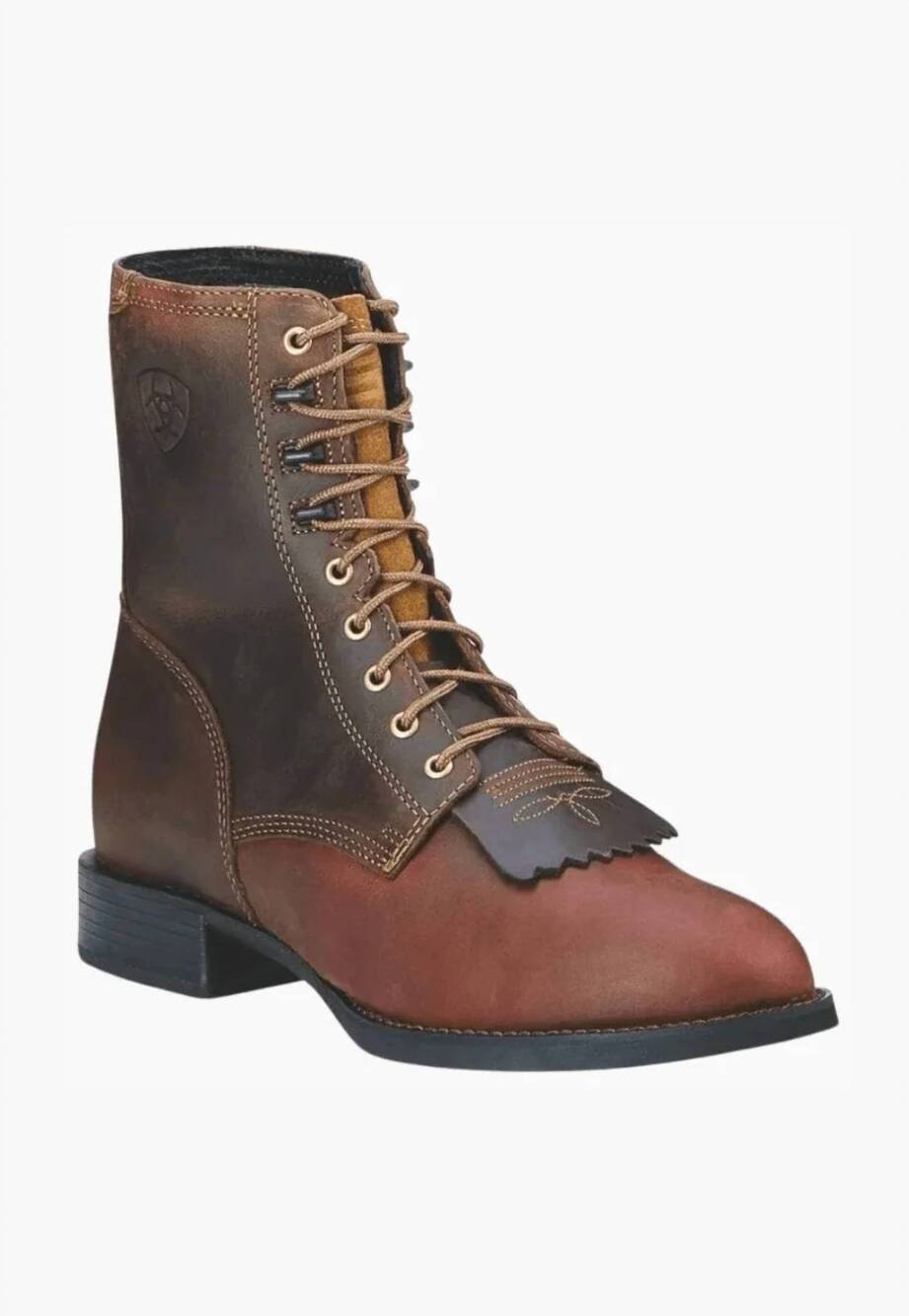 NEW ARIAT men's heritage lacer boots in distressed brown